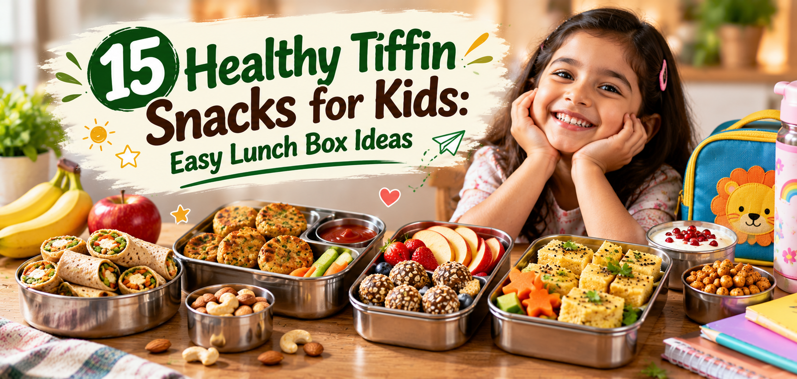 15 Healthy Tiffin Snacks for Kids: Easy Lunch Box Ideas