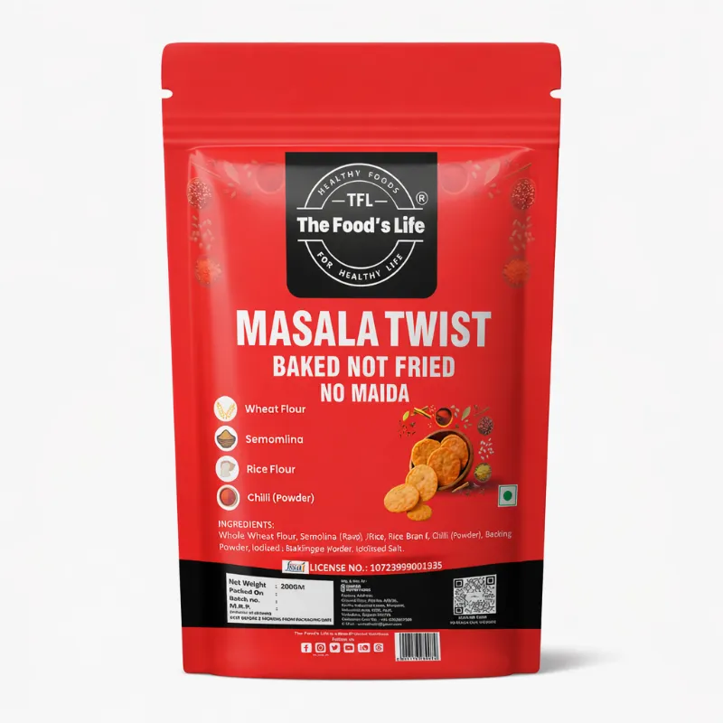 Masala Twist Puri  | Baked Not Fried Snack | No Maida |200g