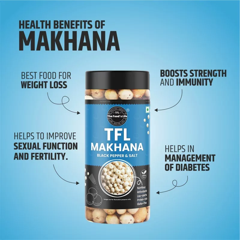 Black Pepper & Salt Makhana 75g – Crunchy Flavoured Fox Nuts — view 3