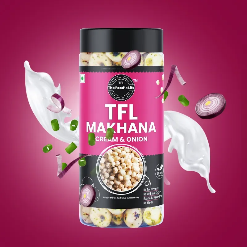 Cream and Onion Makhana 75g – Crunchy Flavoured Fox Nuts