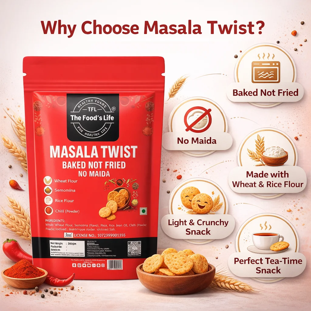 Masala Twist Puri | Baked Not Fried Snack | No Maida |200g — view 3