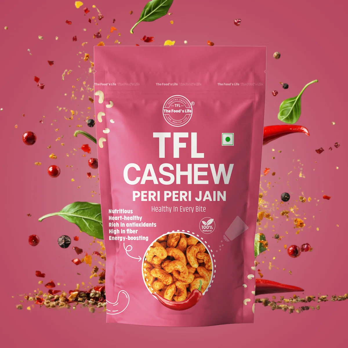 Peri-Peri Jain Cashews 400 gm — view 2