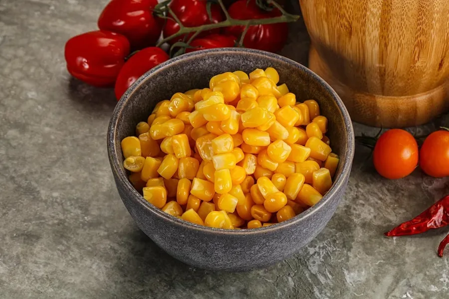 Why is corn beneficial for heart health due to its folate and potassium content?