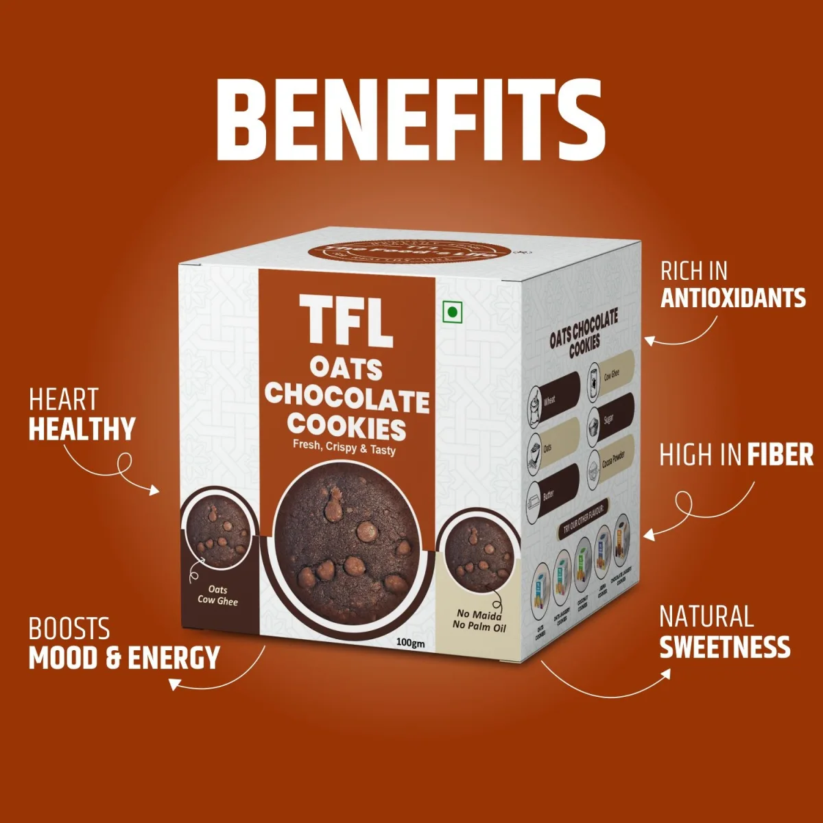 Chocolate Cookies Pack of 3 (100gm x 3) — view 3
