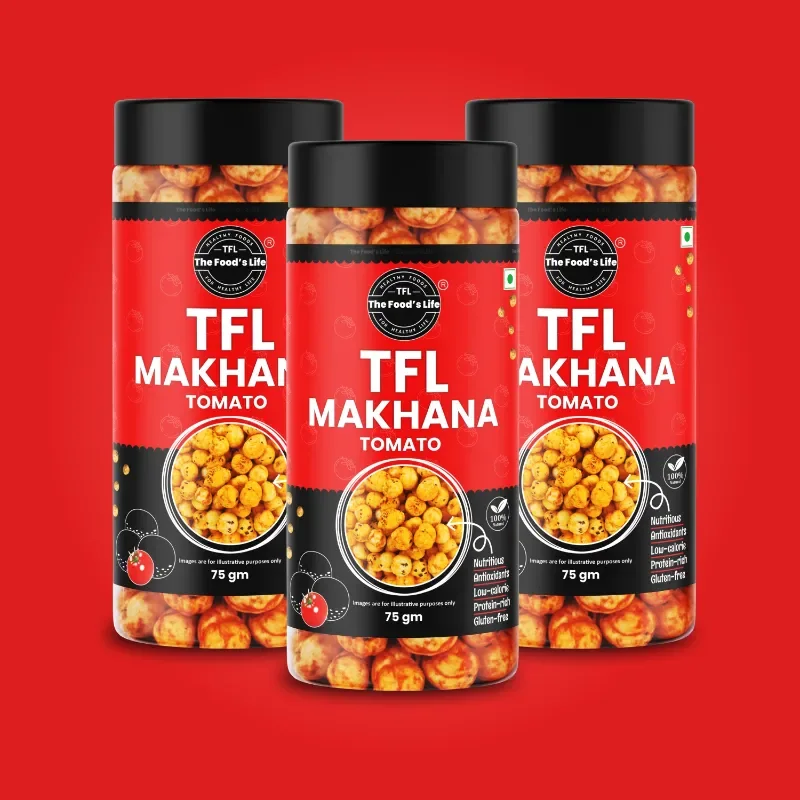 Tangy Tomato Makhana 75g (Pack of 3) – Flavoured Fox Nuts Combo